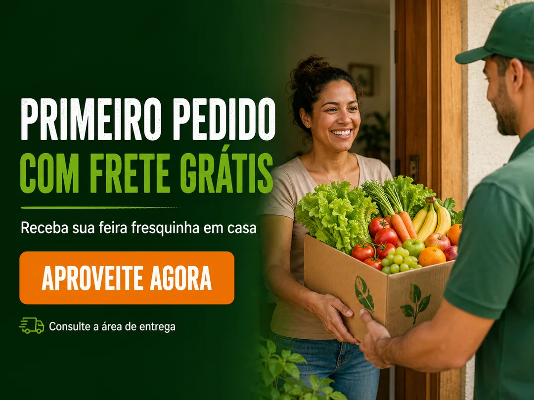 Arte vertical verde-clara com o texto "Você escolhe o dia e a hora"